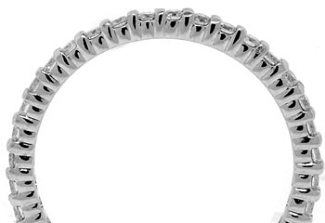 34 BRILLIANT DIAMONDS .55 CT TW PLATINUM WEDDING RING